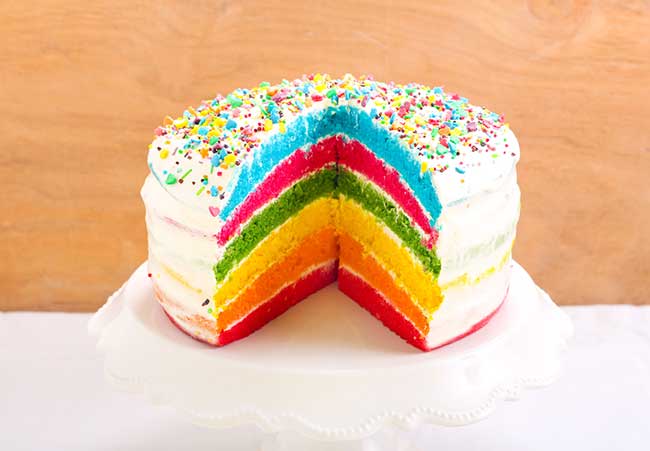 1st Birthday Cakes - Rainbow Cake