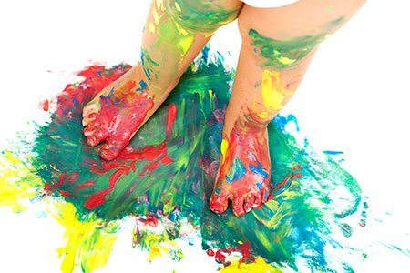 Photos On Canvas - Baby Feet Painting