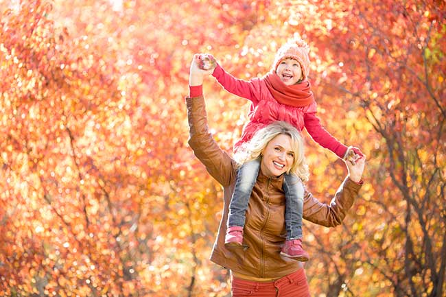 Family Photo Ideas - Autumn Background