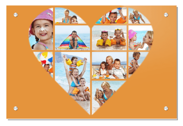 Mothers Day Photo Collage - Gift Ideas - Silhouette Heart Collage