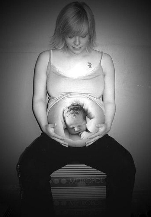Awkward Pregnancy Photos - Belly Paint