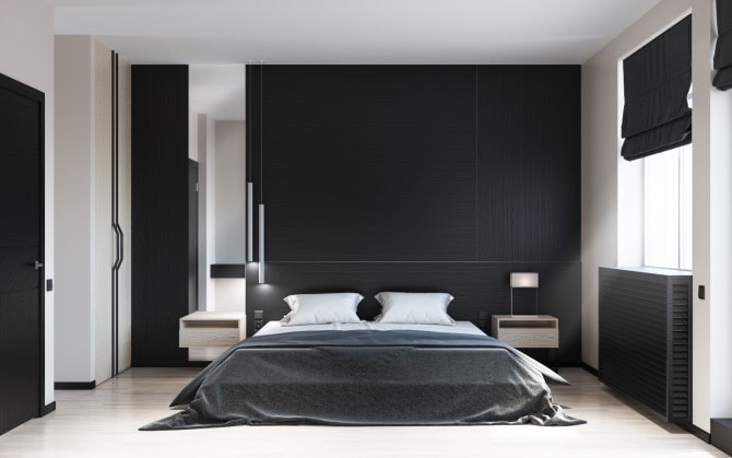 Contemporary Interior Design - Bedroom Black And White