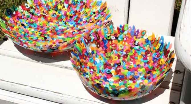 Easy Craft Ideas For Kids - Perler Bead Bowls
