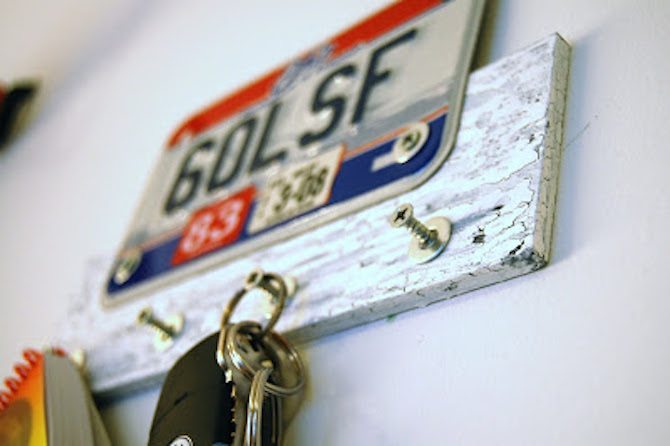 Homemade Gifts - Licence Plate Hanger