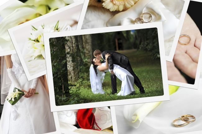 The best way to celebrate your wedding may be to make a picture collage.