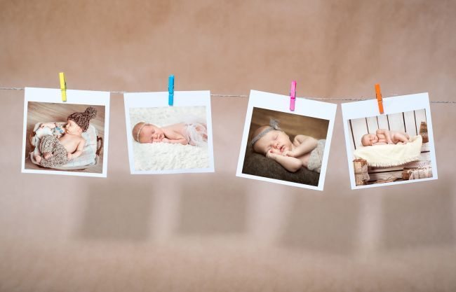 A clothesline and pegs are all that are needed for these photo collage ideas.