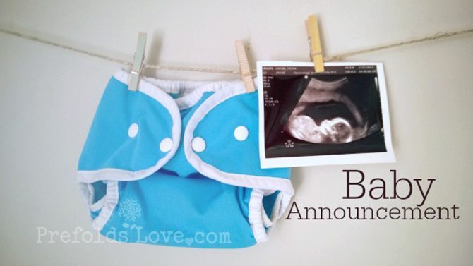 Pregnancy Announcements - Diaper Nappy Ultrasound