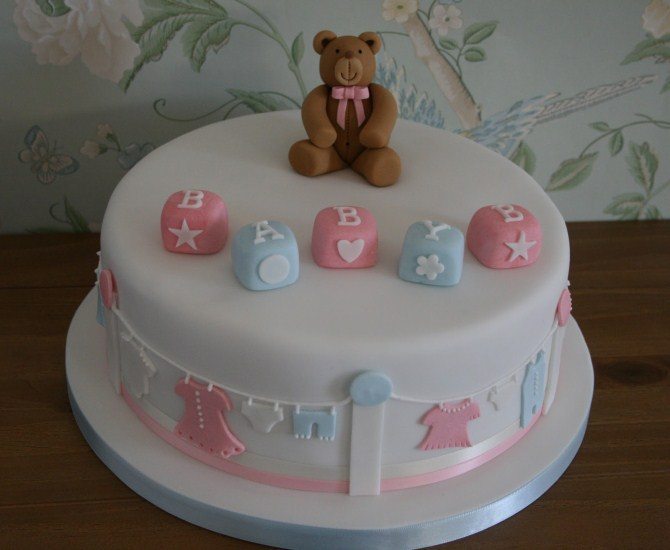 10 Cute As a Button Baby Shower Cakes