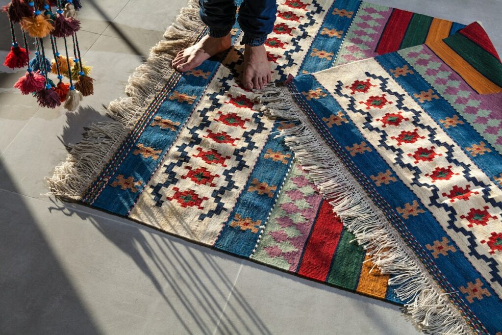 decorating for spring rugs