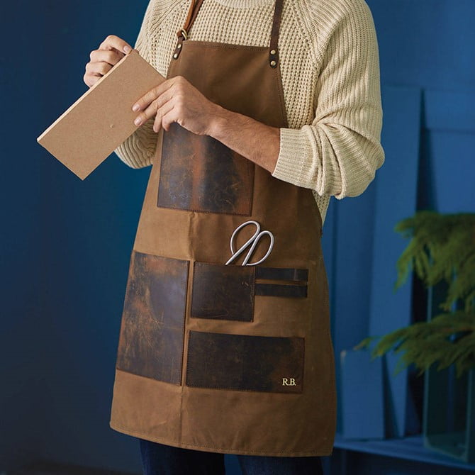 60th Birthday Gift Ideas - Waxed Canvas And Leather Work Apron