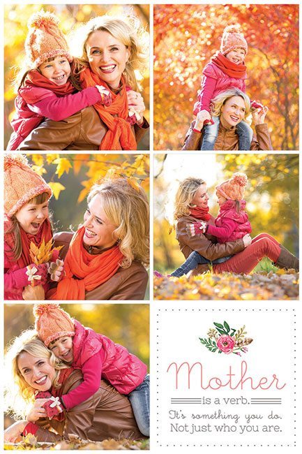Mother's Day - Canvas Photo Collage - Themed - Autumn