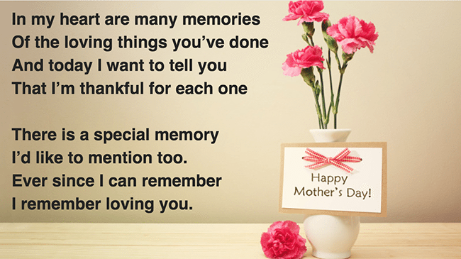 Mothers Day Poems - Blog Meme