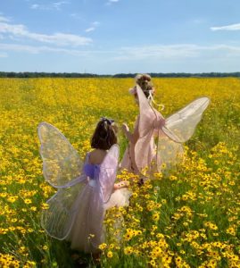 girls playing fairies