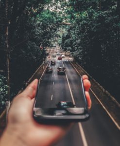 phone photography road