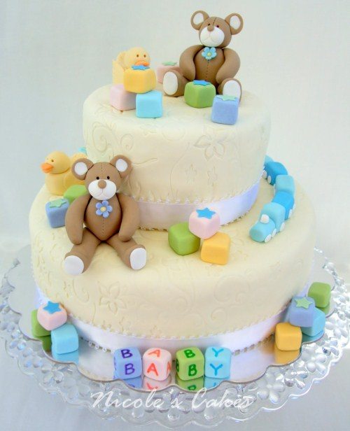 Baby Shower Cakes - Blocks And Toys