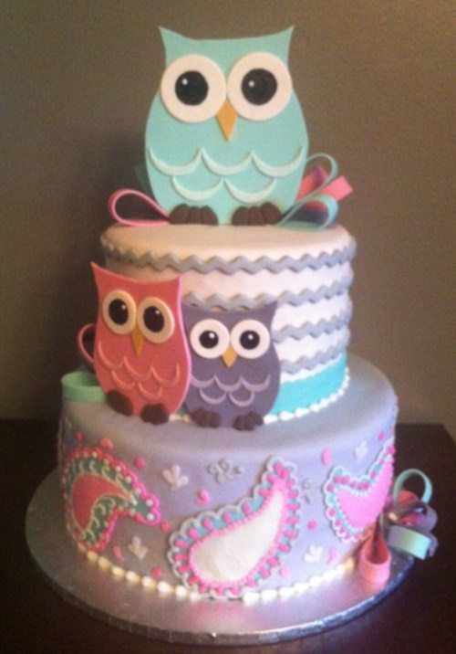Baby Shower Cakes - Owls