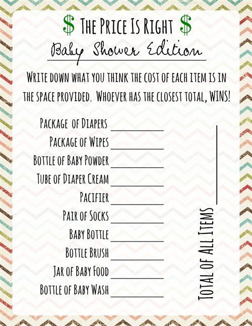 Baby Showers That Aren't Lame - Price Is Right