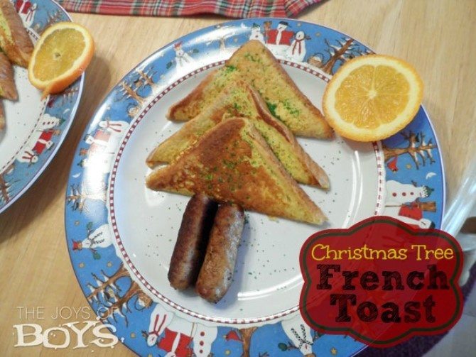 Christmas Breakfast Ideas - French Toast Christmas Tree
