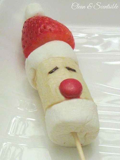 Christmas Breakfast Ideas - Santa Fruit Pops