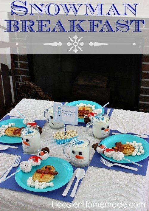 Christmas Breakfast Ideas - Snowman Breakfast