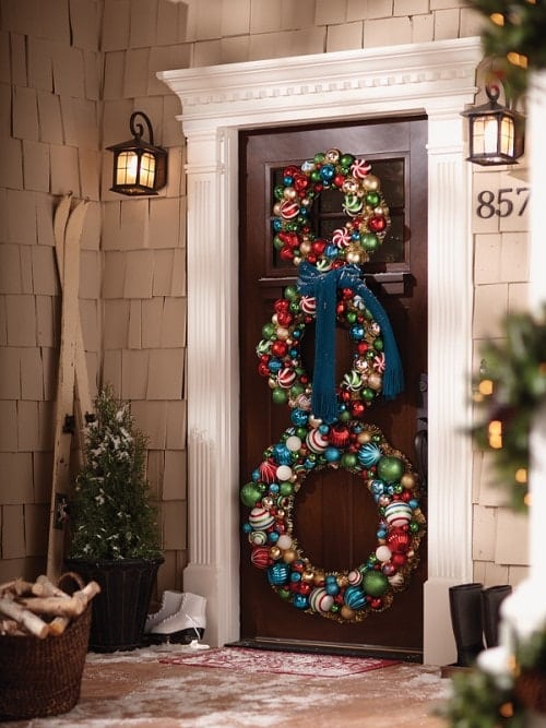 Christmas Decoration Ideas - Door Snowman Wreath