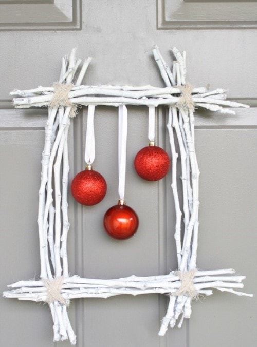 Christmas Decoration Ideas - Door Twig Wreath