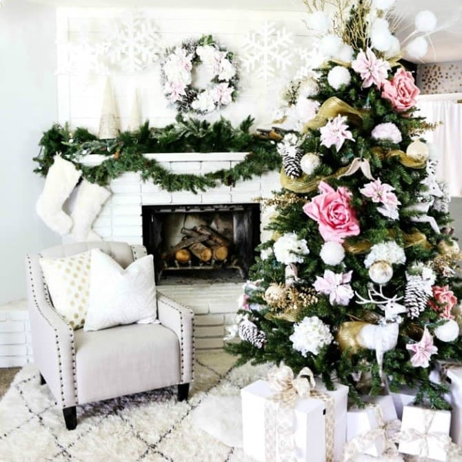 Christmas Decoration Ideas - Tree Floral 2