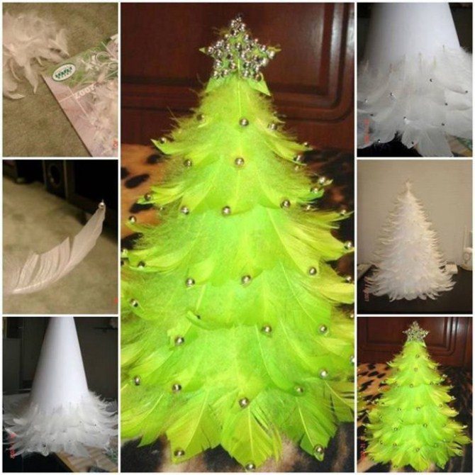 Christmas Decorations - Feather Christmas Tree