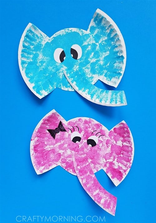 Craft For Toddlers - Paper Plate Elephant