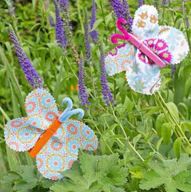 Easy Craft Ideas For Kids - Fabric Butterflies