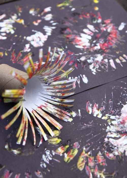 Easy Craft Ideas For Kids - Fireworks Painting