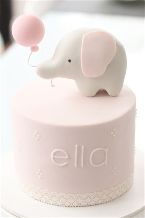Girls Birthday Cakes - Little Elephant
