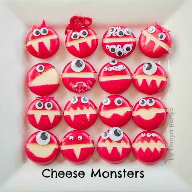 Healthy Snack Ideas - Cheese Monsters