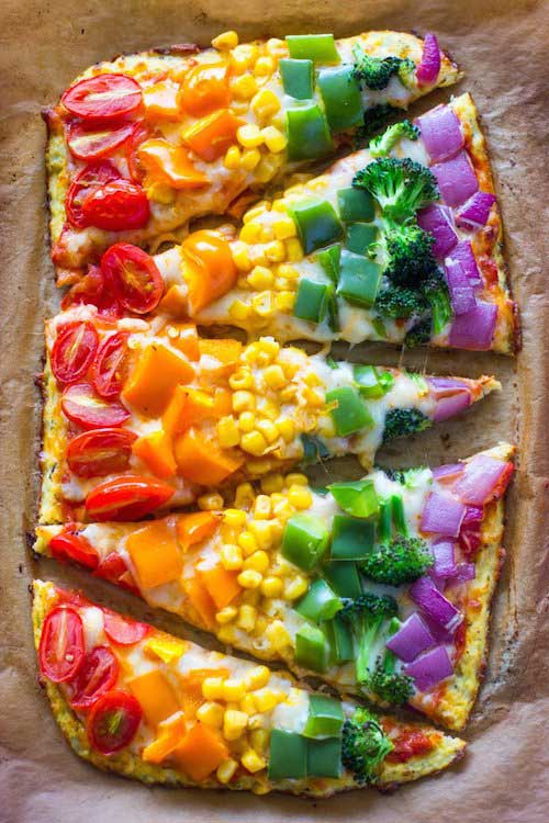 Healthy Snack Ideas - Rainbow Pizza
