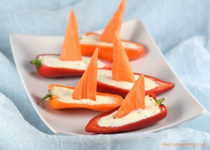 Healthy Snack Ideas - Pepper Boats