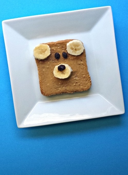 Healthy Snack Ideas - Teddy Toast