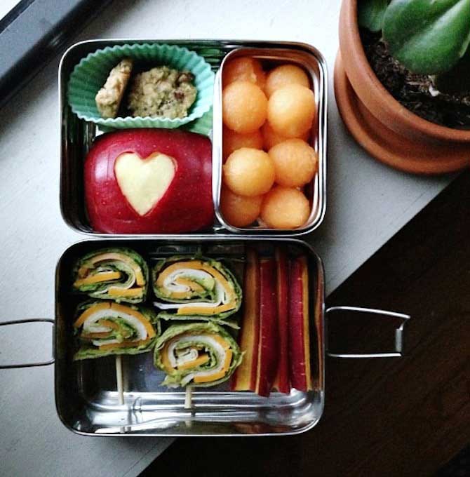 Healthy Snack Ideas - Heart Bento Box