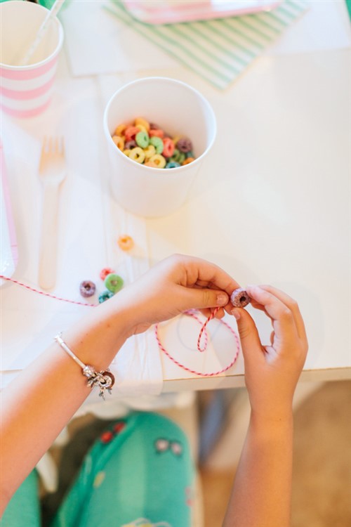 Kids Birthday Party Ideas - Fruit Loop Necklaces
