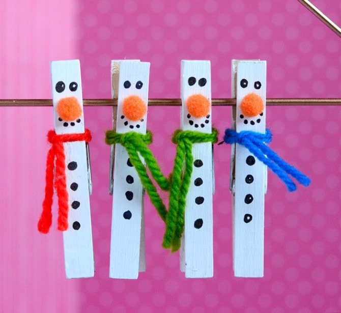 Kids Christmas Crafts - Clothespin