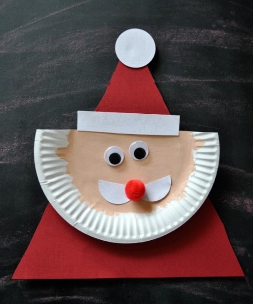 Kids Christmas Crafts - Paper Santa