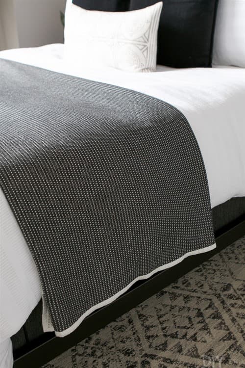 Master Bedroom Decorating Ideas - Black And White Dots Throw Blanket