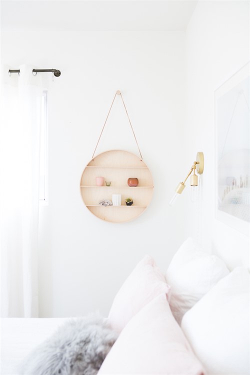 Master Bedroom Decorating Ideas - Unique Round Shelf
