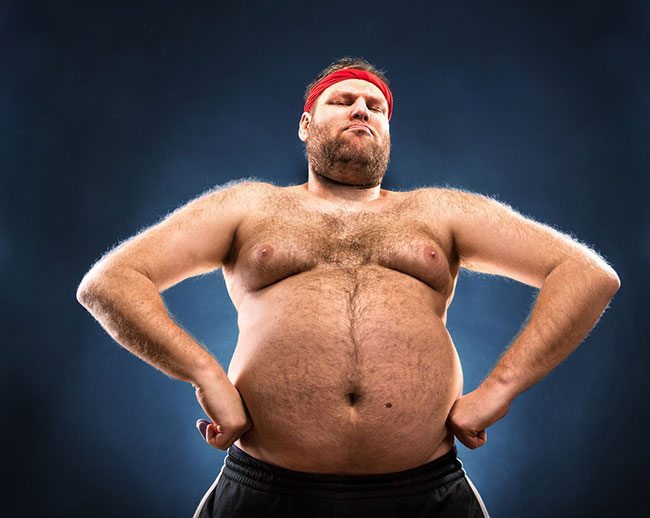 Photo Art - Adult's Only Craft - Overweight Man Funny Pose