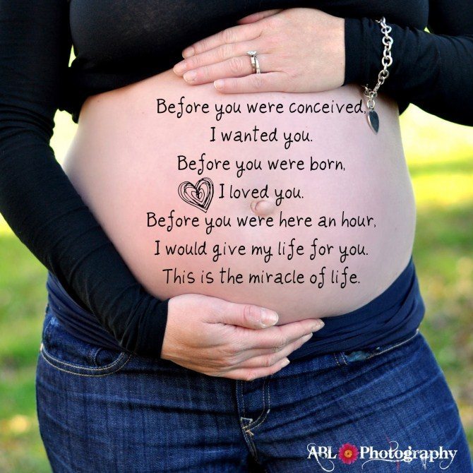 Pregnancy Photos - Quote