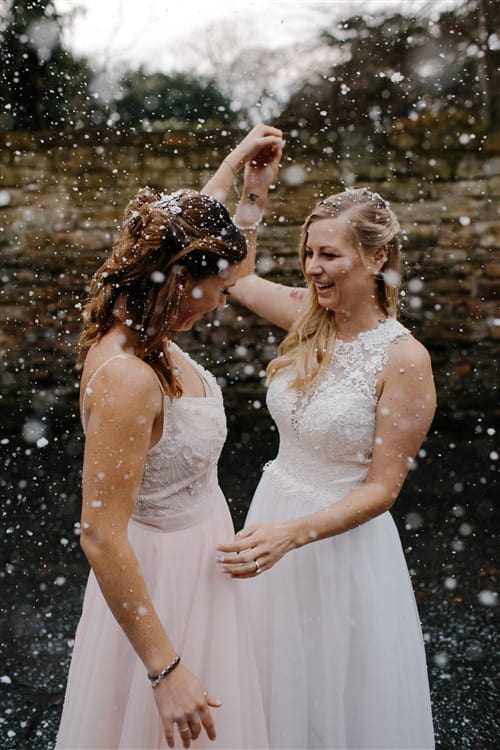 Unique Wedding Photo Ideas - Snowy Party