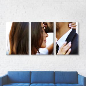 split canvas wall art wedding photos