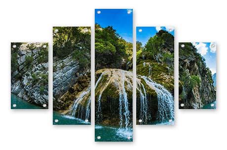 Silver Wedding Anniversary - Split Image Glass Print