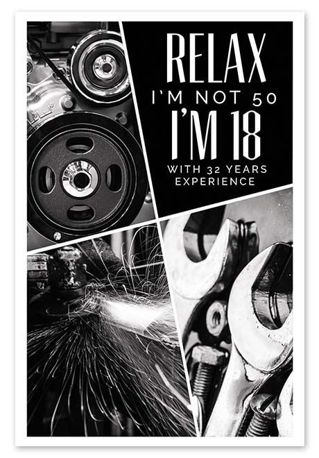 50th Birthday Presents - Metal Art