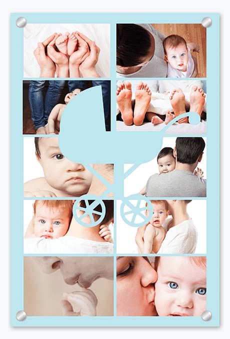 2nd Wedding Anniversary Gifts - Glass Collage