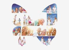 Silhouette Image Collage - Butterfly